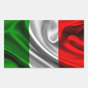 Sticker Rectangulaire Tissu du drapeau italien