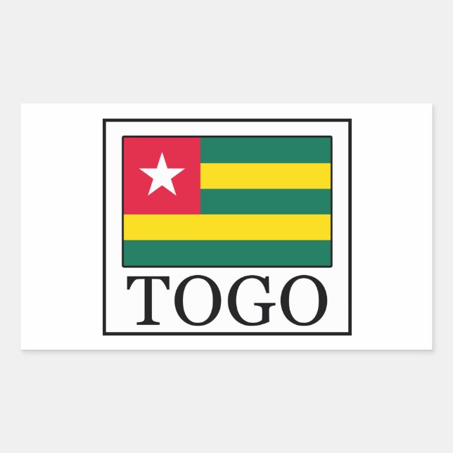 Sticker Rectangulaire Togo (Devant)