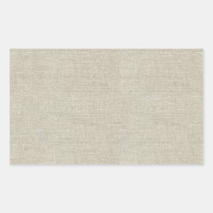 Sticker Rectangulaire Toile beige rustique imprimée