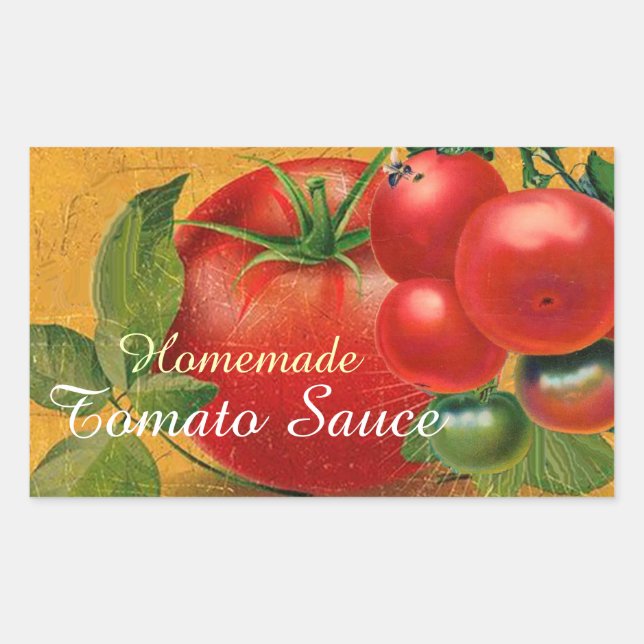 STICKER RECTANGULAIRE TOMATOES CHATOUILLERS CANNINGS SAUCE TOMATO (Devant)