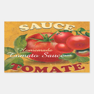 STICKER RECTANGULAIRE TOMATOES CHATOUILLERS CANNINGS SAUCE TOMATO