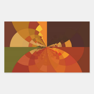 Sticker Rectangulaire Tonalité Terre Art couleur Abstrait Design d'impre