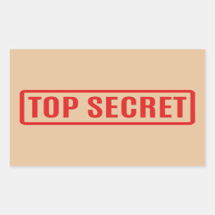 Sticker Rectangulaire Top Secret