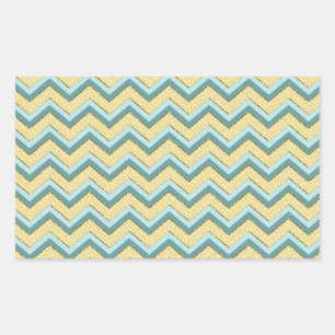 Sticker Rectangulaire Topaz Parties scintillant Chevron Motif