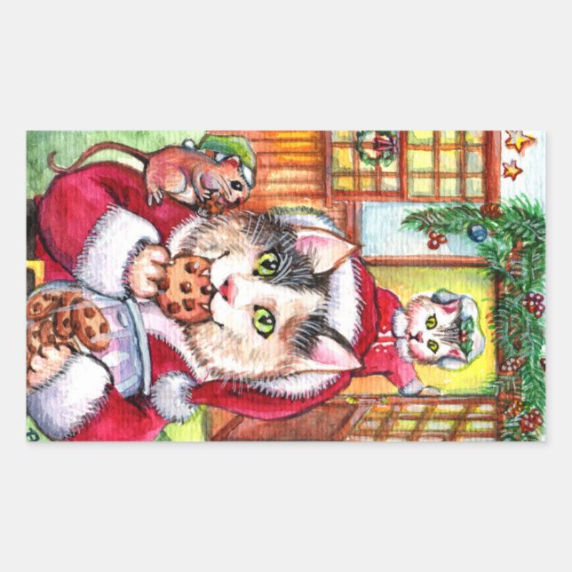 Sticker Rectangulaire Totalement dépensé (Devant)