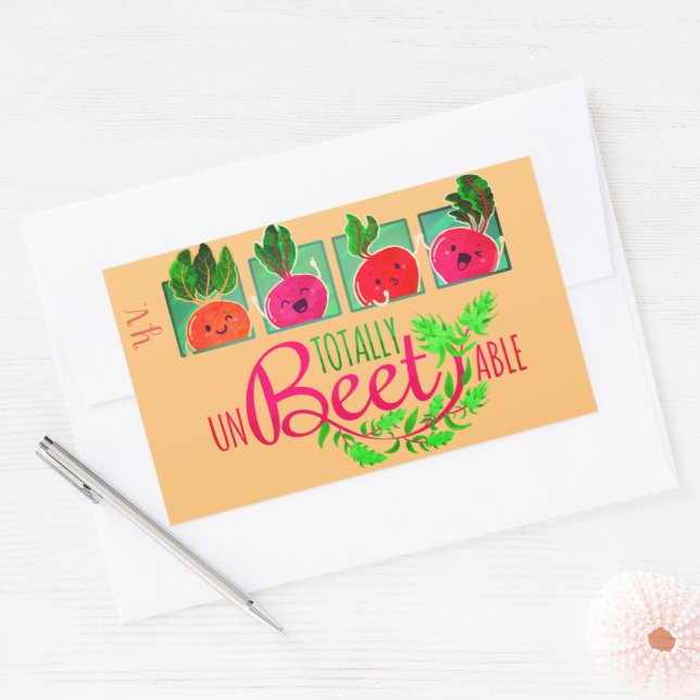 Sticker Rectangulaire Totalement imbattable | Jeu de devis motivationnel (Enveloppe)