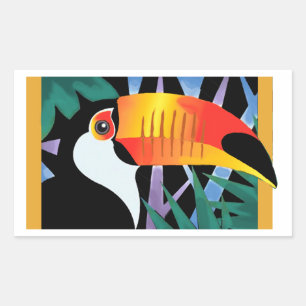 Sticker Rectangulaire Toucan Tango