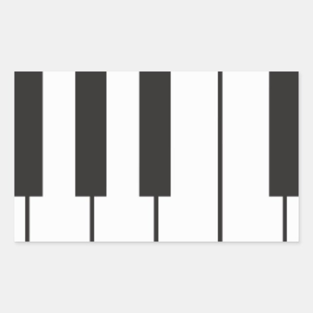 Sticker Rectangulaire Touches de piano (Devant)
