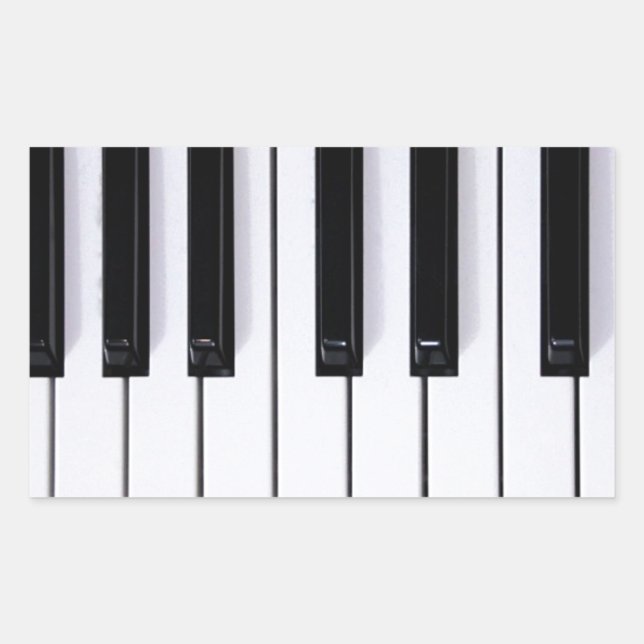 Sticker Rectangulaire Touches de piano (Devant)
