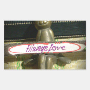 Sticker Rectangulaire Toujours Amour Inspirant Lapin Art Impression Desi