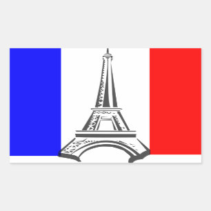 Sticker Rectangulaire Tour Eiffel France