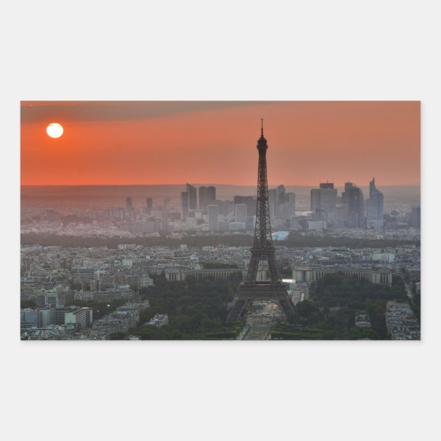 Sticker Rectangulaire Tour Eiffel Paris Europe Travel (Devant)