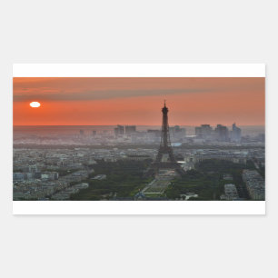 Sticker Rectangulaire Tour Eiffel Paris Europe Travel