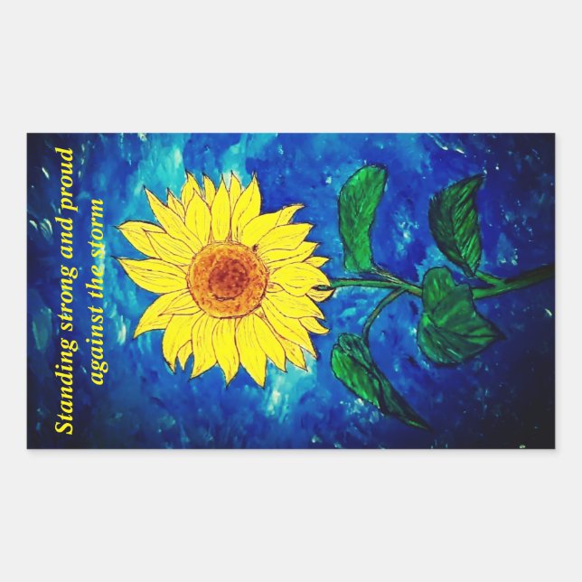 Sticker Rectangulaire Tournesol (Devant)