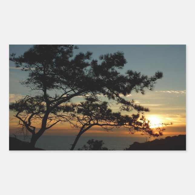 Sticker Rectangulaire Tourrey Pine Sunset I California Paysage (Devant)