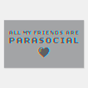 Sticker Rectangulaire Tous mes amis sont des graphiques rétro glitch par