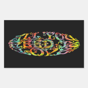 Sticker Rectangulaire Tous ont besoin d'amour III