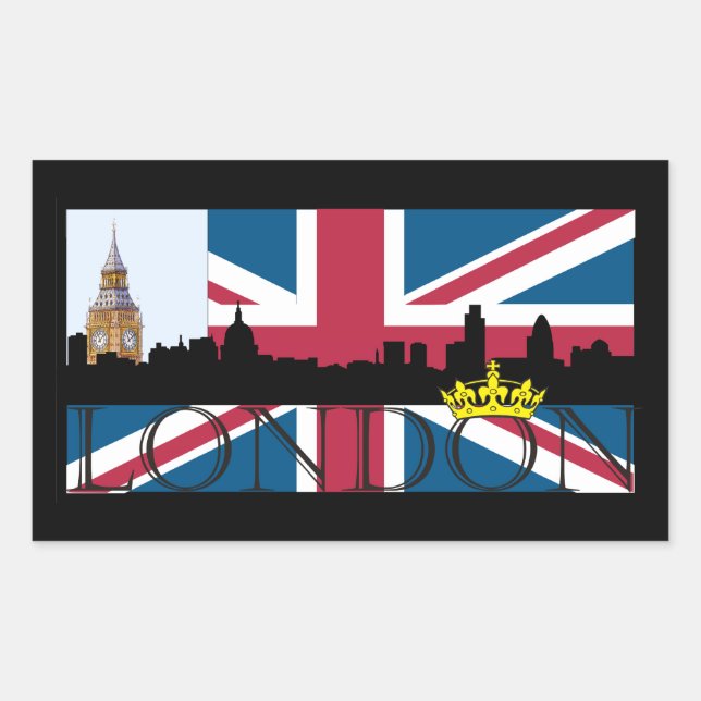 Sticker Rectangulaire Tout ça c'est Londres (Devant)