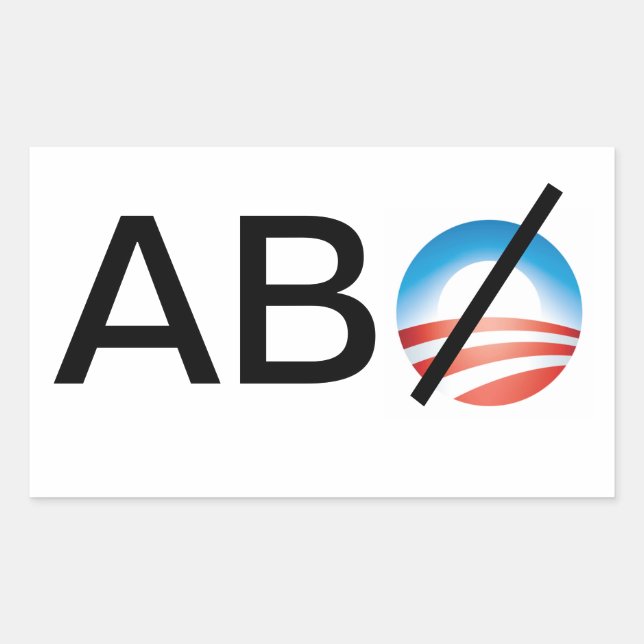 Sticker Rectangulaire Tout le monde sauf Obama (Devant)