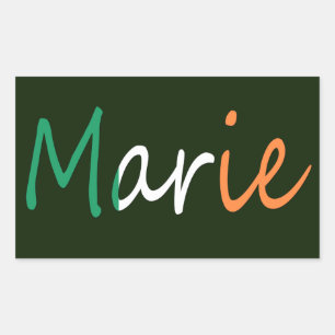 Sticker Rectangulaire Tout nom superposé sur le plateau du drapeau irlan