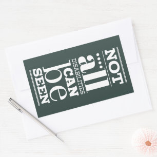 Sticker Rectangulaire Toutes les déficiences ne sont pas visibles