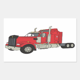 Sticker Rectangulaire Tracteur de Kenworth