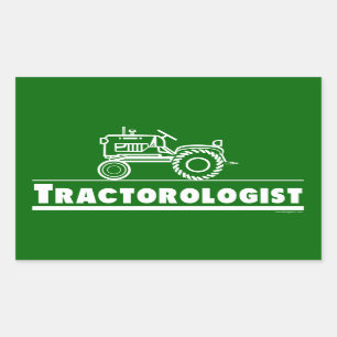 Sticker Rectangulaire Tracteur vert Ologist