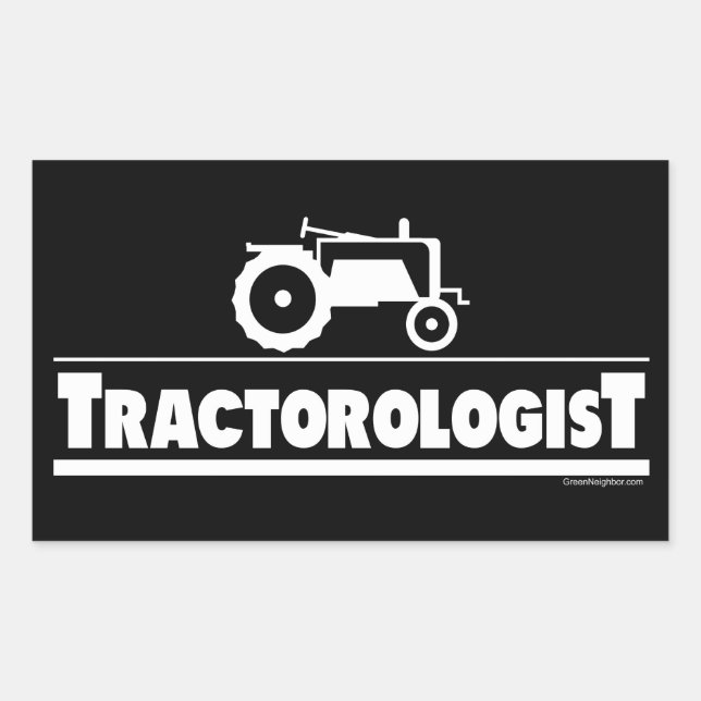 Sticker Rectangulaire Tractorologue - Tracteur (Devant)