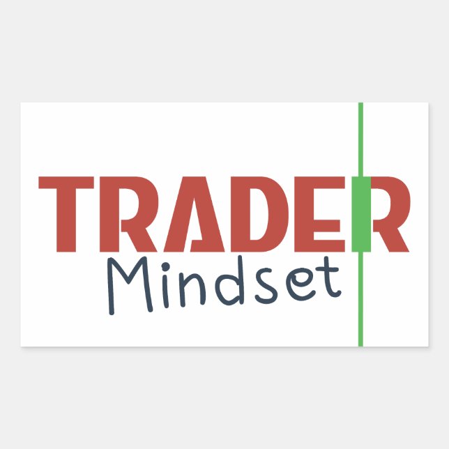 Sticker Rectangulaire Trader Mindset – Discipline Focus & Trading Psycho (Devant)