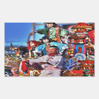 Sticker Rectangulaire Tradition du Festival du Japon