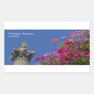 Sticker Rectangulaire Trafalgar Carré Colonne de Nelson, Londres Royaume