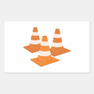 Sticker Rectangulaire Traffic cones