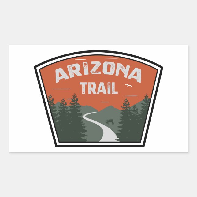 Sticker Rectangulaire Trail Arizona (Devant)