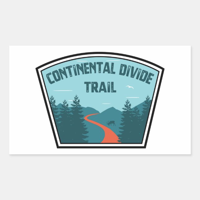 Sticker Rectangulaire Trail Continental Divide (Devant)