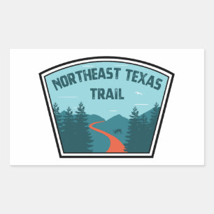 Sticker Rectangulaire Trail du nord-est du Texas