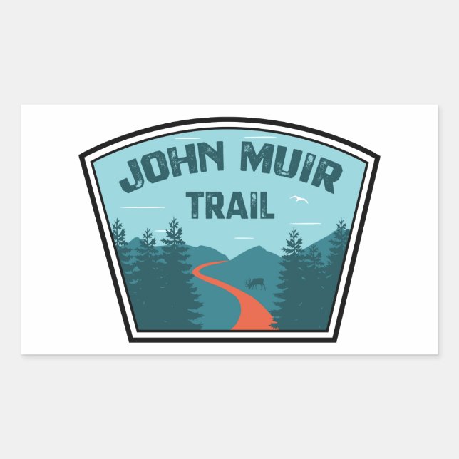 Sticker Rectangulaire Trail John Muir (Devant)