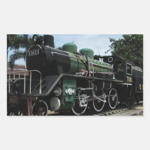 Sticker Rectangulaire Train à vapeur 2ème guerre mondiale au pont de la