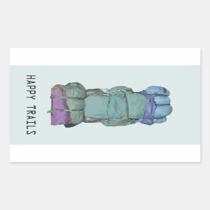 Sticker Rectangulaire Traînées heureuses