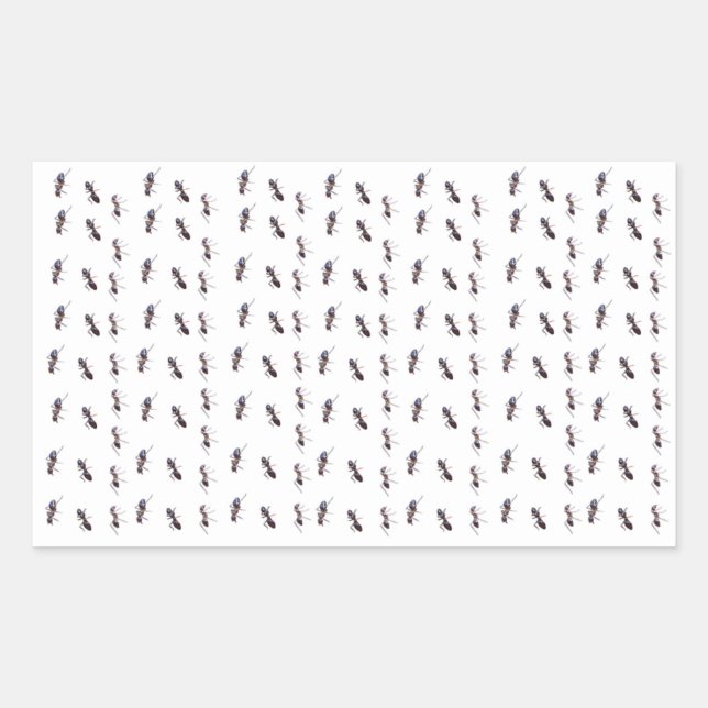 Sticker Rectangulaire Traînées heureuses - fourmi #1 (Devant)