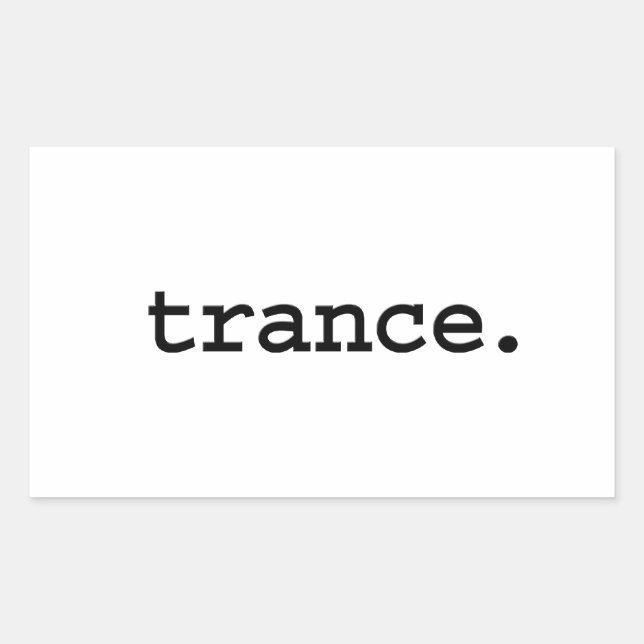 Sticker Rectangulaire transe. (Devant)