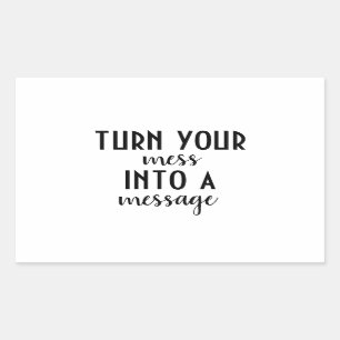 Sticker Rectangulaire Transformez Votre Message En Message