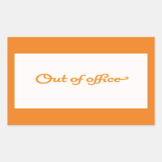 STICKER RECTANGULAIRE TRAVAIL DE VACANCES HORS BUREAU SURCHARGE EXPRESSI