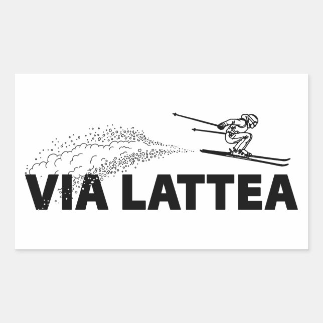 Sticker Rectangulaire Tremplin de saut à ski Via Lattea (Devant)