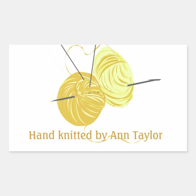 Sticker Rectangulaire #Tricot artisanal (Devant)
