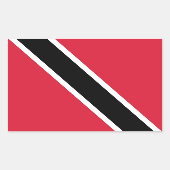 Sticker Rectangulaire Trinité-et-Tobago (Devant)