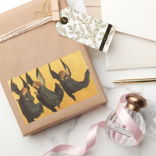 Sticker Rectangulaire Trio des anges de la Renaissance par Maître du Hou (Cadeaux)