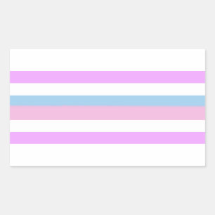 Sticker Rectangulaire Tripes de fierté intersexuelle