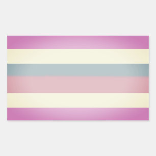 Sticker Rectangulaire Tripes de fierté intersexuelle
