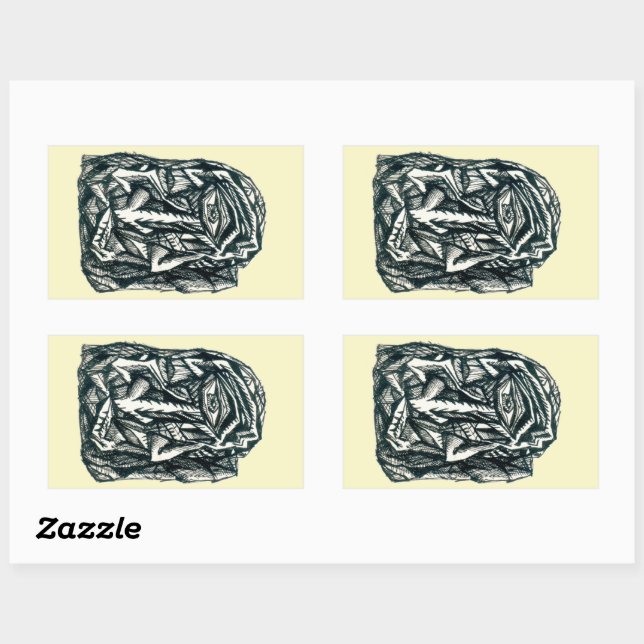 Sticker Rectangulaire Triumvirate (Feuille)