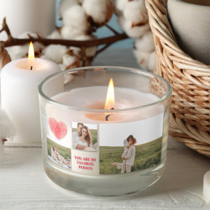 Sticker Rectangulaire Trois photos Collage Couple   Cadeau Valentines